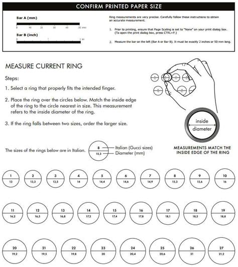 gucci ring sizing guide